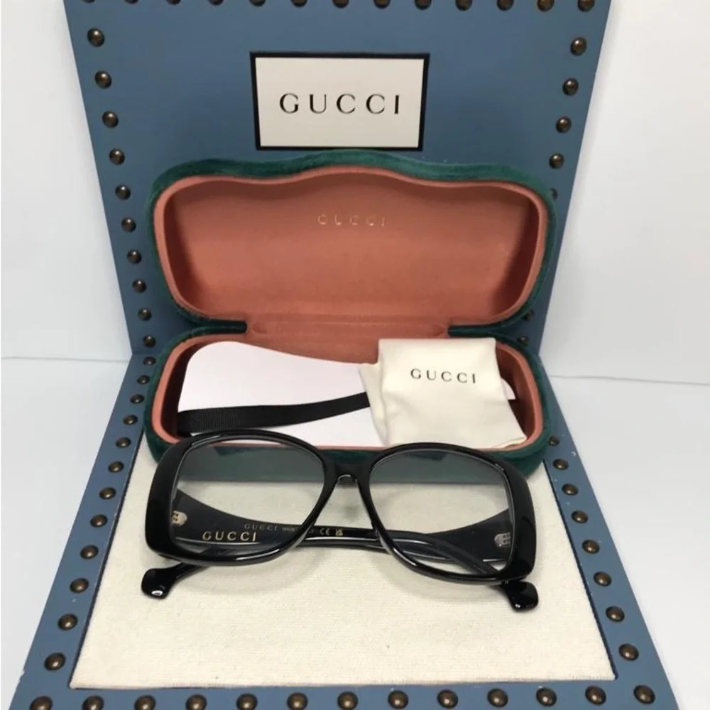 New Authentic Gucci Demo Butterfly Ladies Eyeglasses GG1236O 001 56 - Picture 12 of 16
